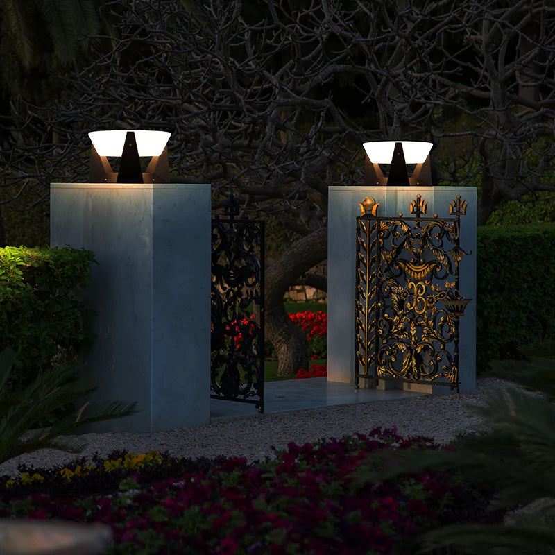 Solstice Pillar solar LED outdoor pillar light for garden and pathways