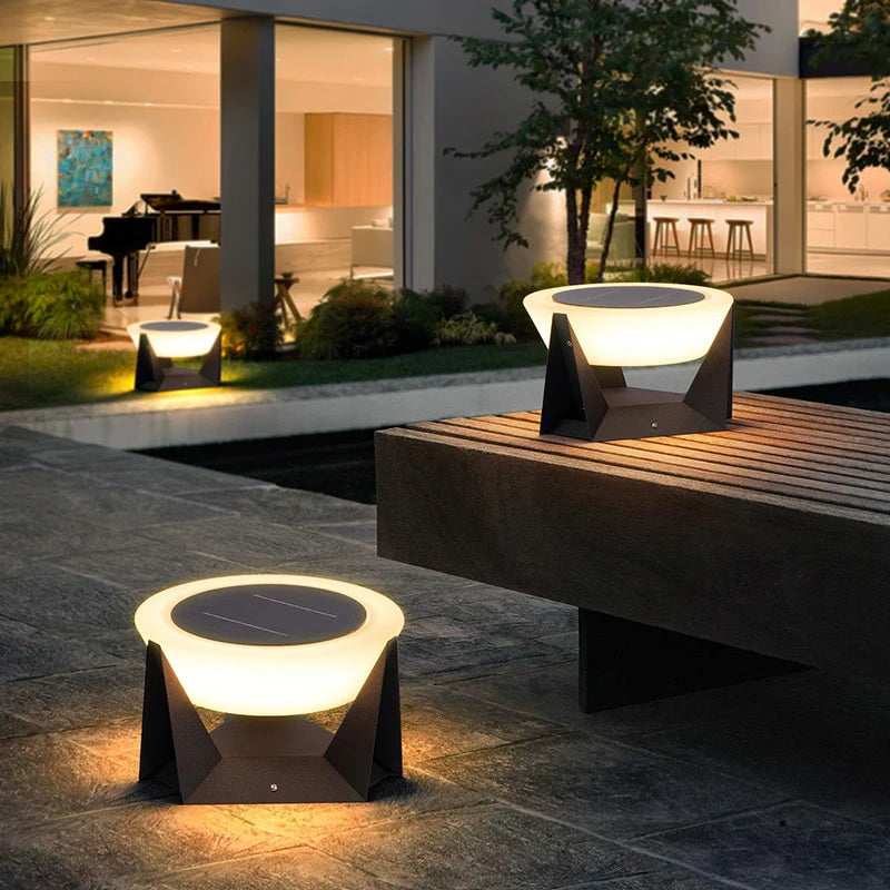Solstice Pillar solar LED outdoor pillar light for garden and pathways
