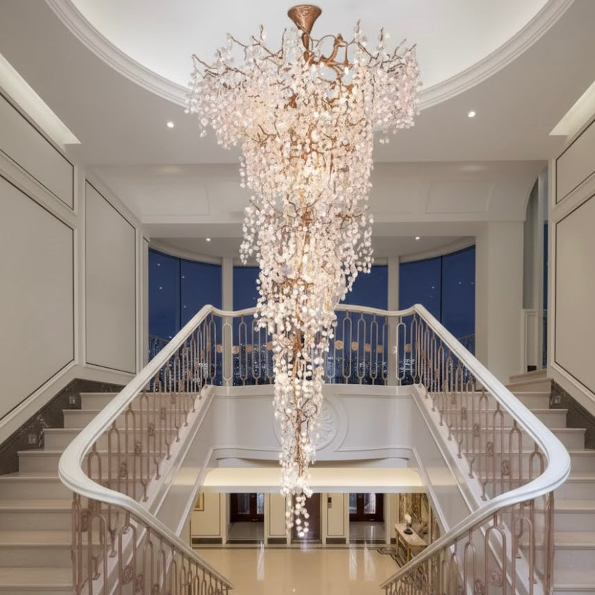 Golden Arboretum grand luxury LED statement chandelier