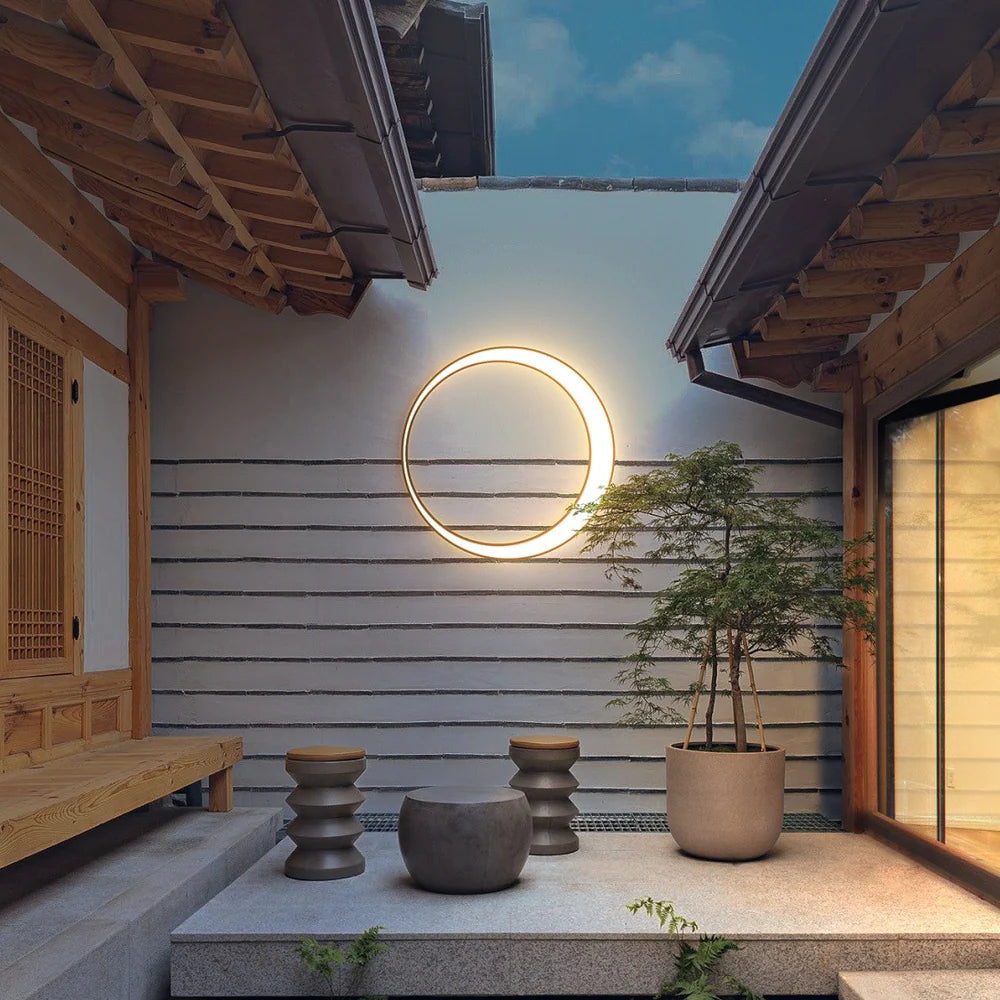 Lunar Eclipse modern LED moon wall light for contemporary interiors