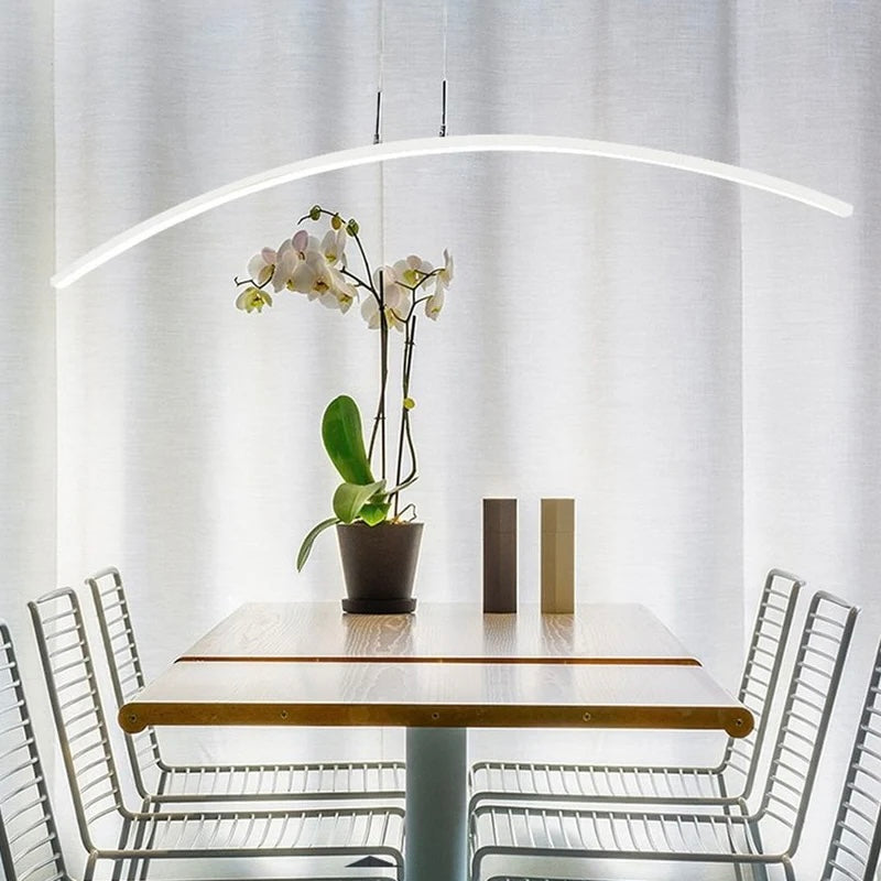 Aero Curve modern curved LED pendant light