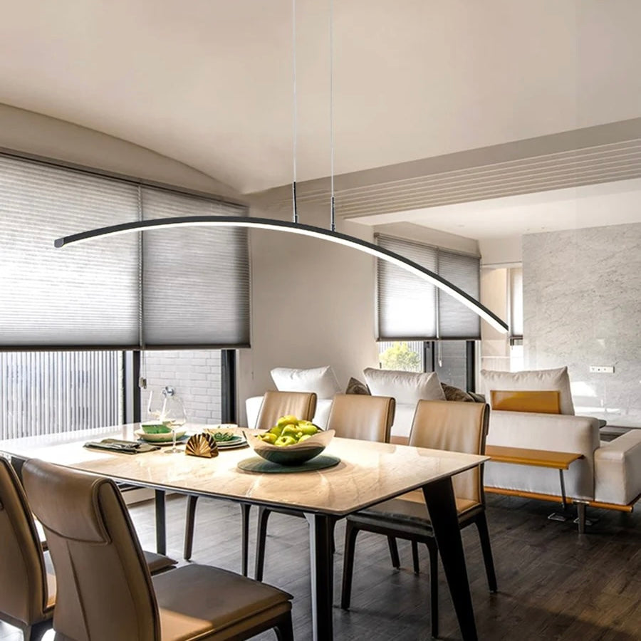 Aero Curve modern curved LED pendant light