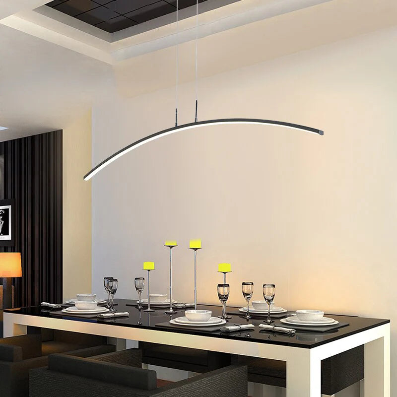 Aero Curve modern curved LED pendant light