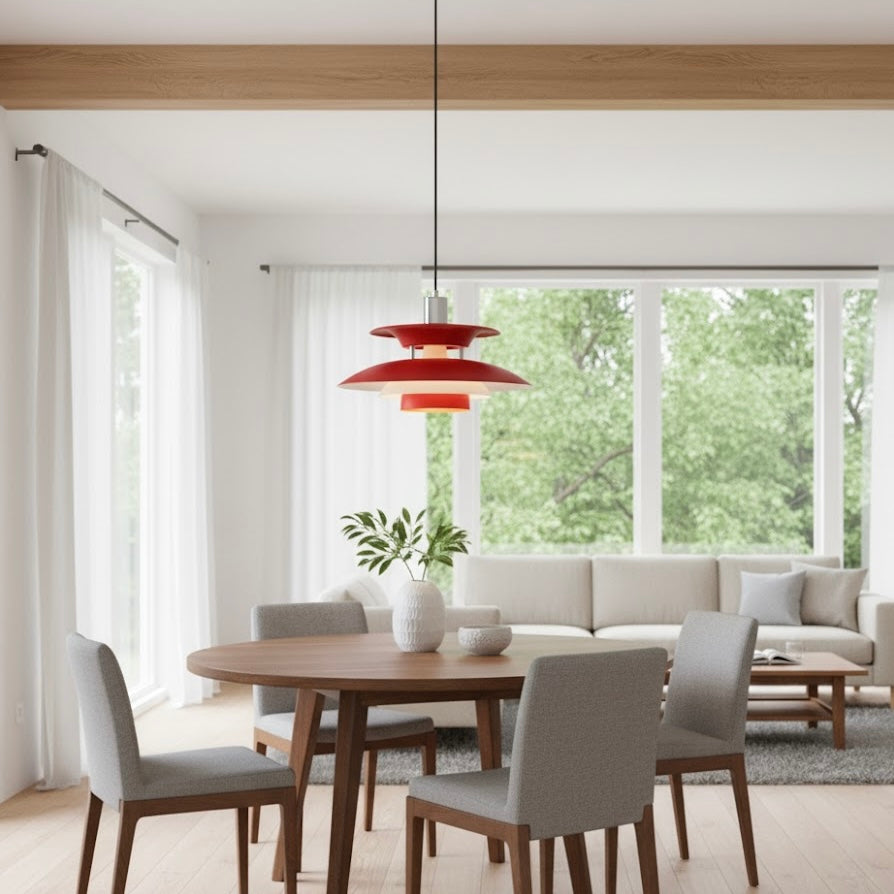 Copenhagen Classic Scandinavian LED red pendant light