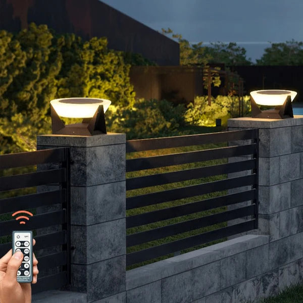 Solstice Pillar solar LED outdoor pillar light for garden and pathways