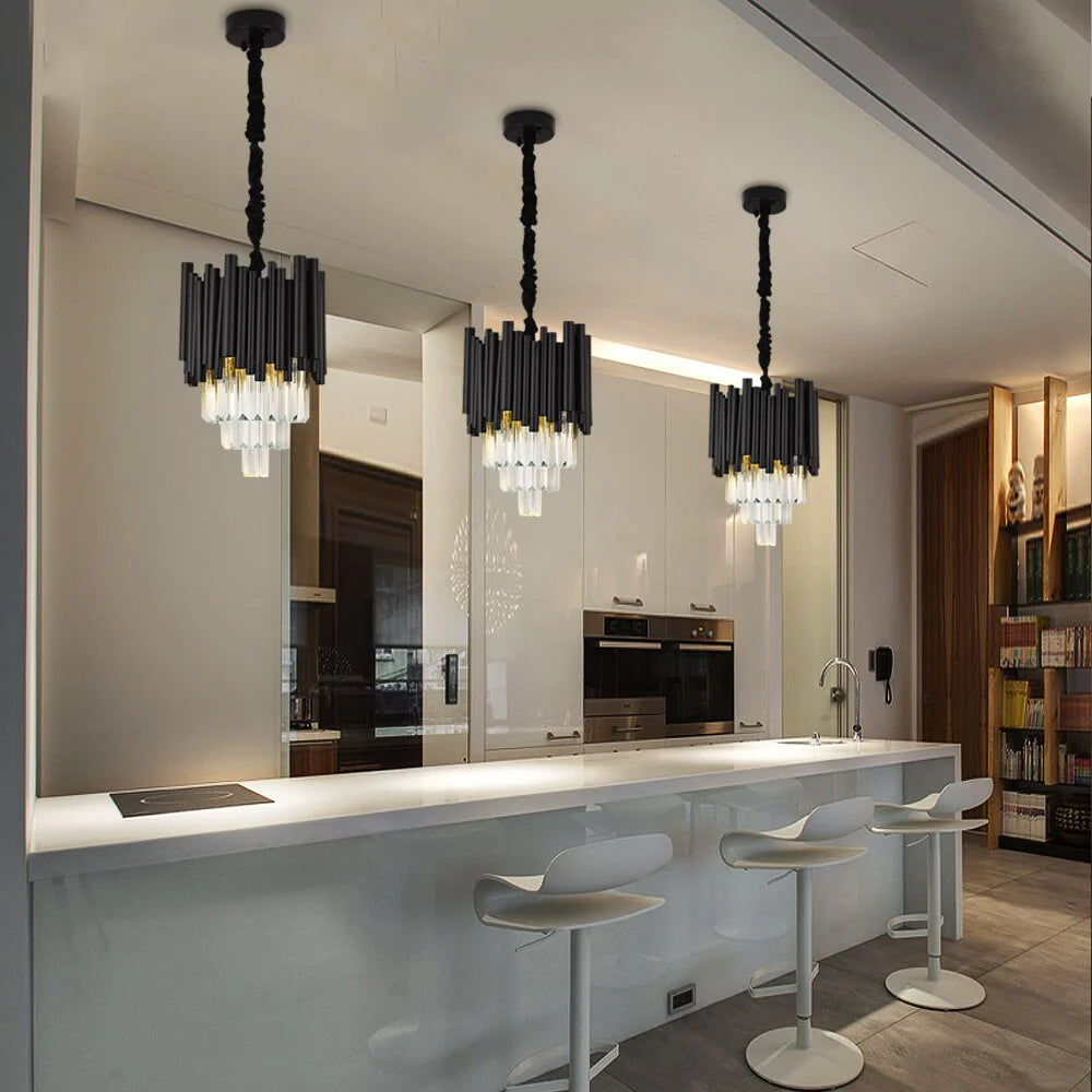 Medium Onyx Prism modern geometric LED ceiling light