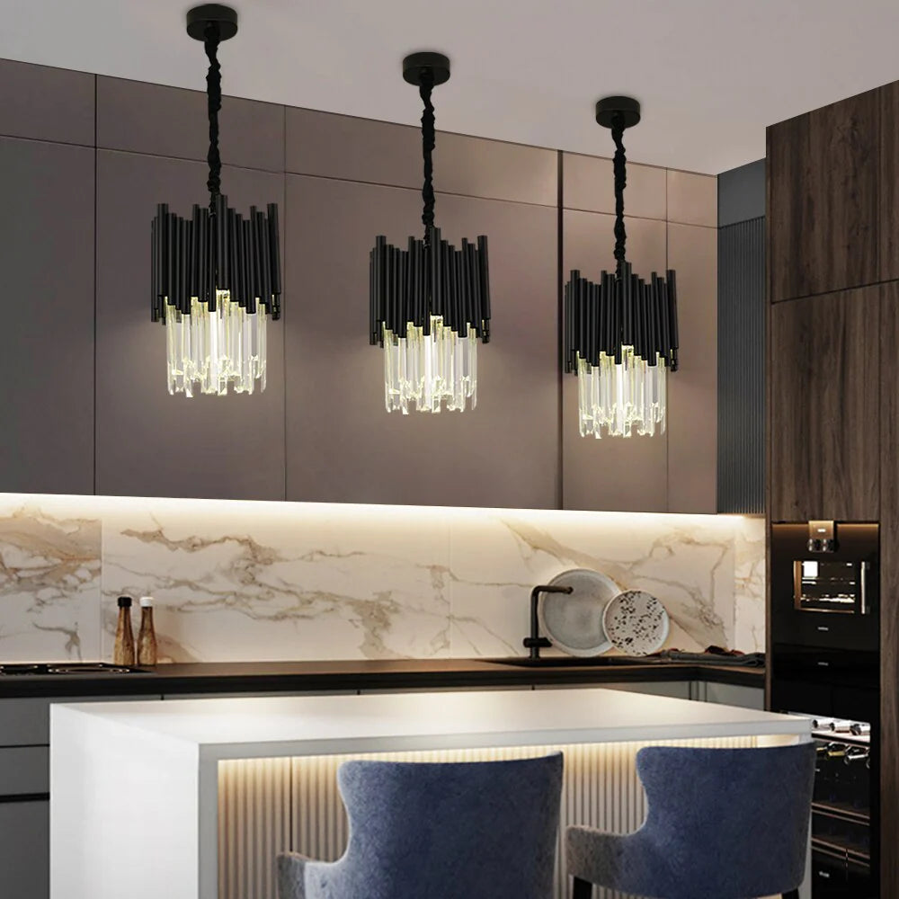 Medium Onyx Prism modern geometric LED ceiling light