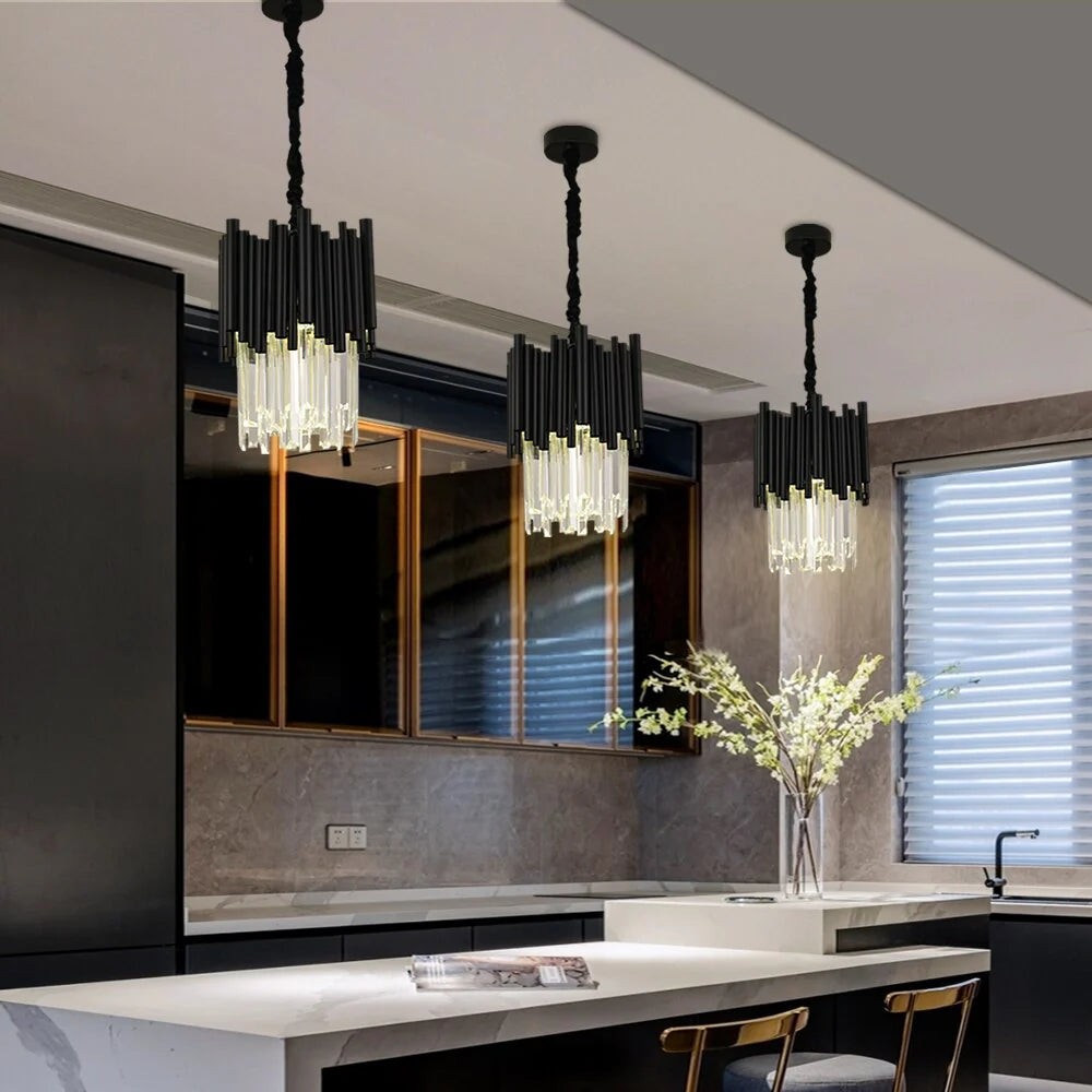 Medium Onyx Prism modern geometric LED ceiling light