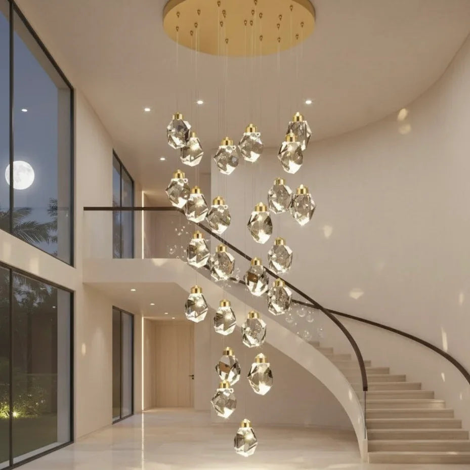 Celestial Cascade luxury vertical LED cascading chandelier