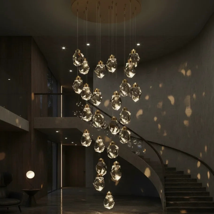 Celestial Cascade luxury vertical LED cascading chandelier
