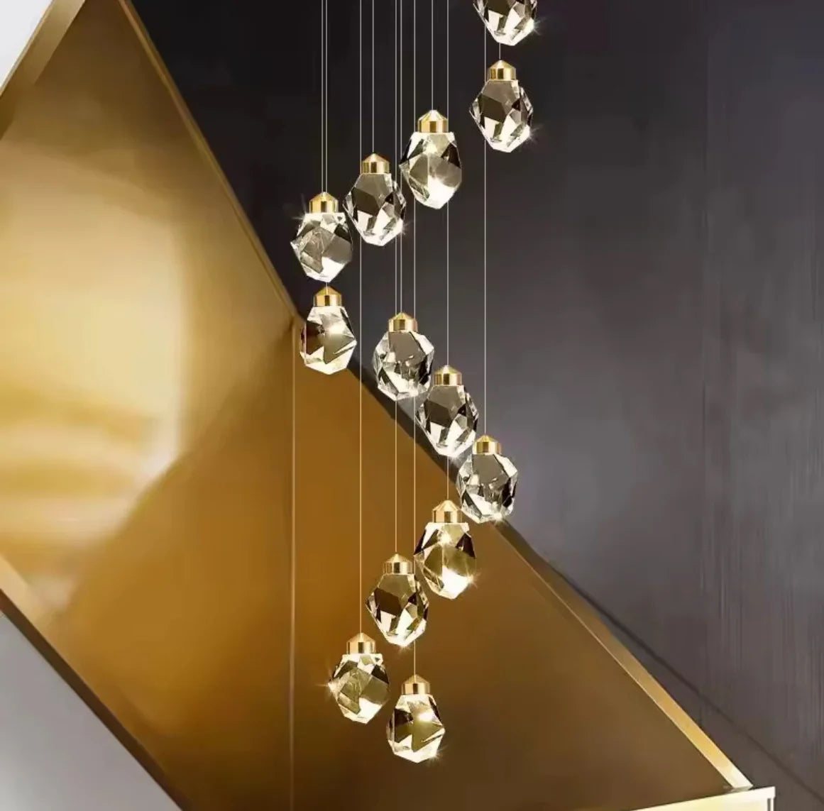 Celestial Cascade luxury vertical LED cascading chandelier