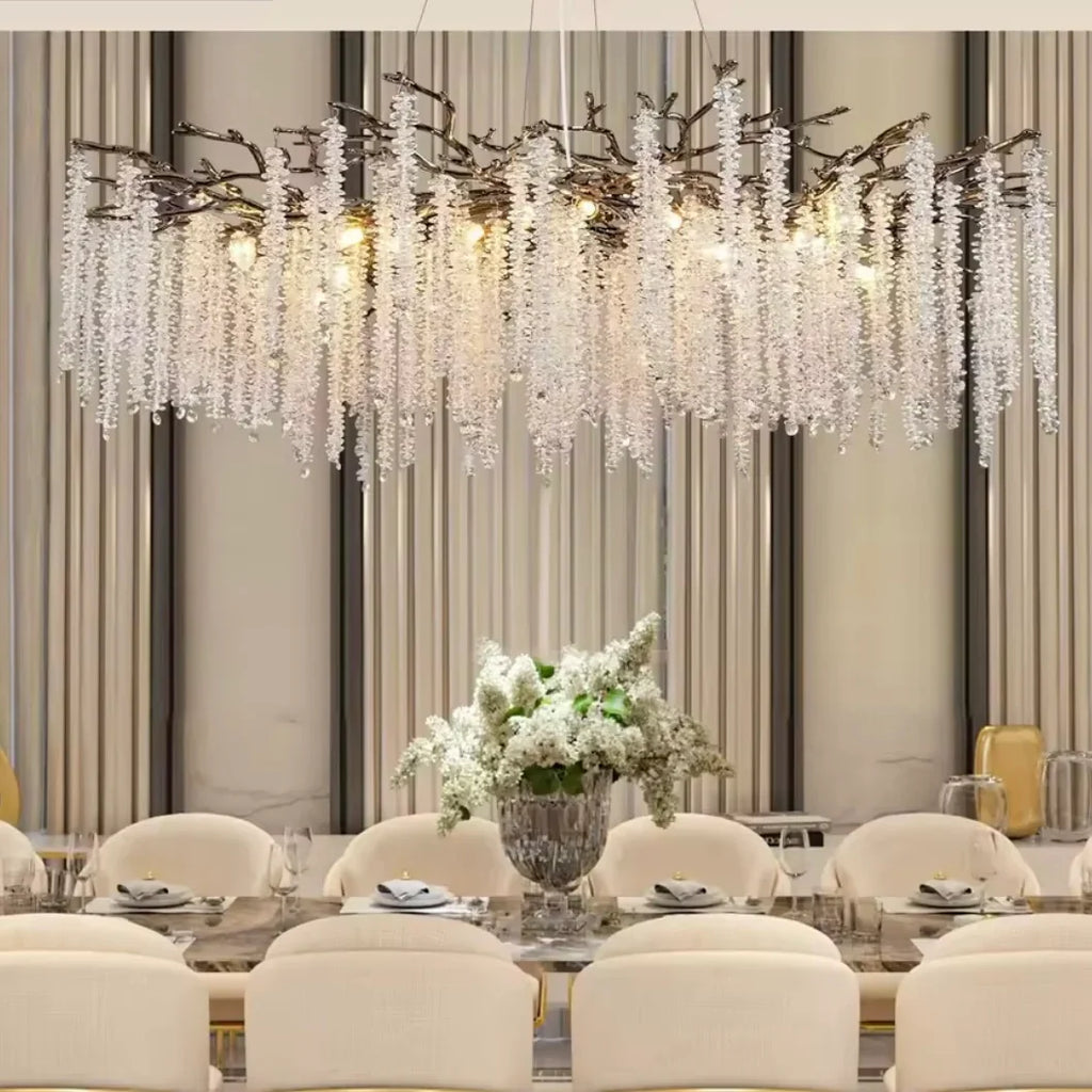 Winter Forest luxury organic LED branch chandelier inspired by nature