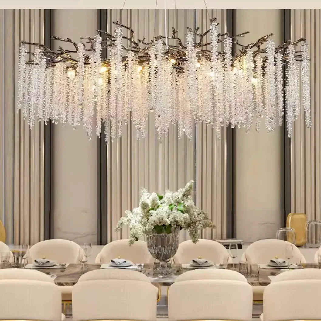 Winter Forest luxury organic LED branch chandelier inspired by nature