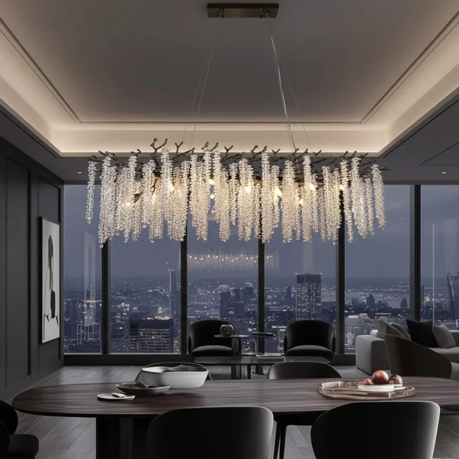 Winter Forest luxury organic LED branch chandelier inspired by nature