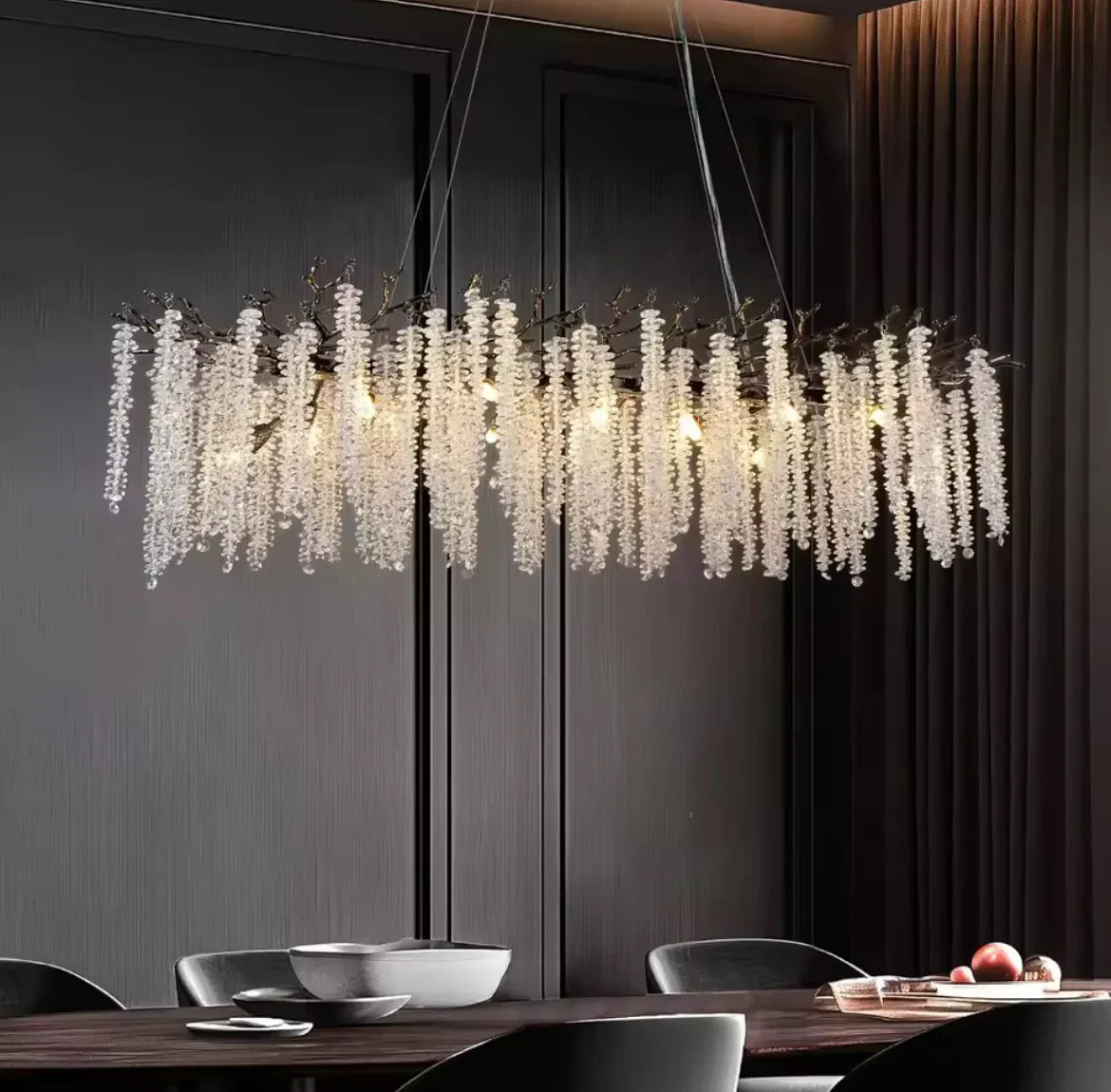 Winter Forest luxury organic LED branch chandelier inspired by nature