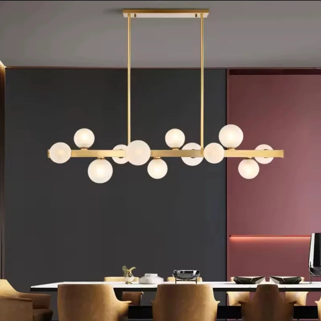Gravity Silk luxury sculptural LED pendant light with flowing lines