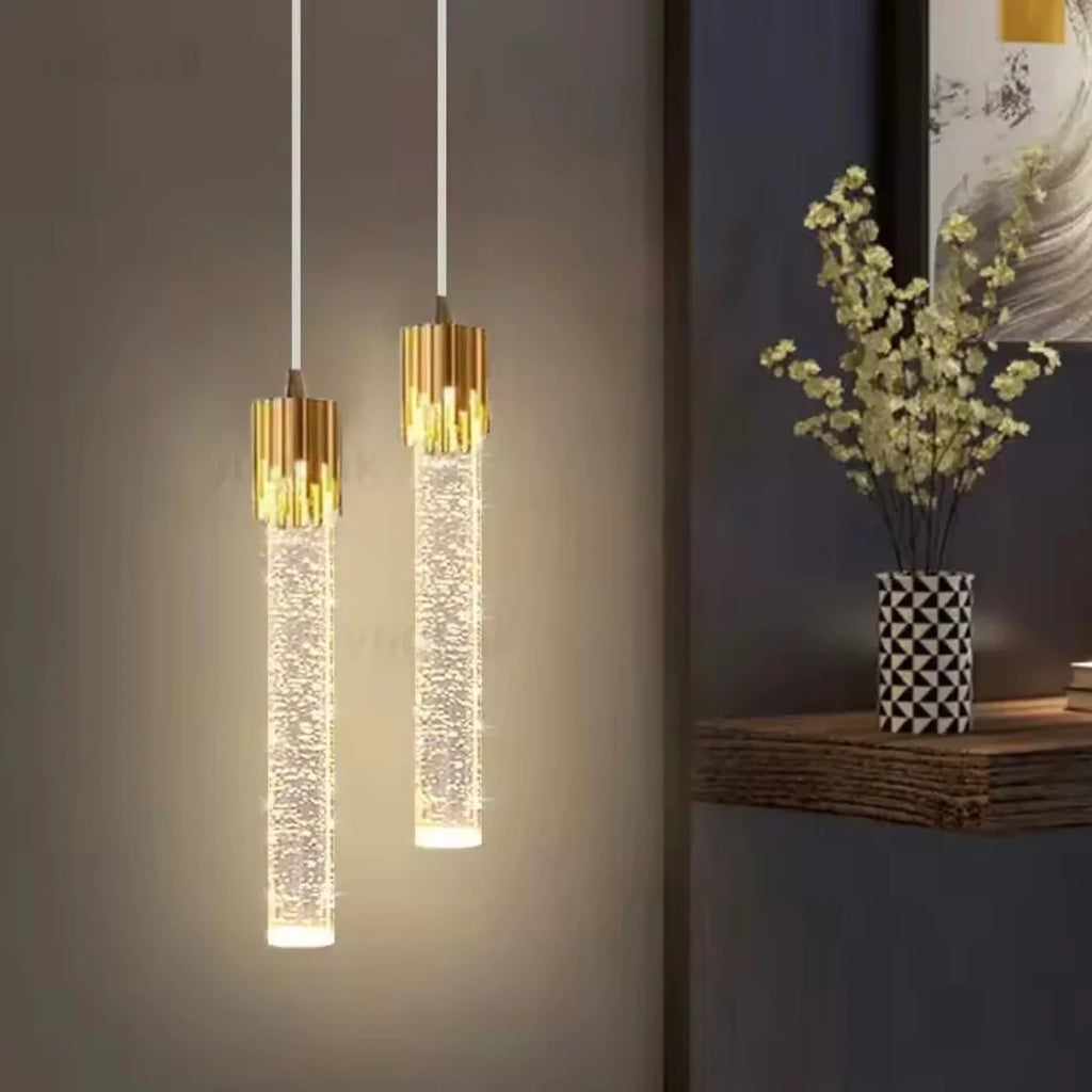 Liquid Ember sculptural LED pendant light with warm fluid design