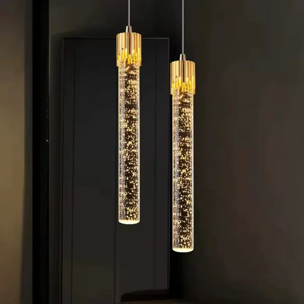 Liquid Ember sculptural LED pendant light with warm fluid design