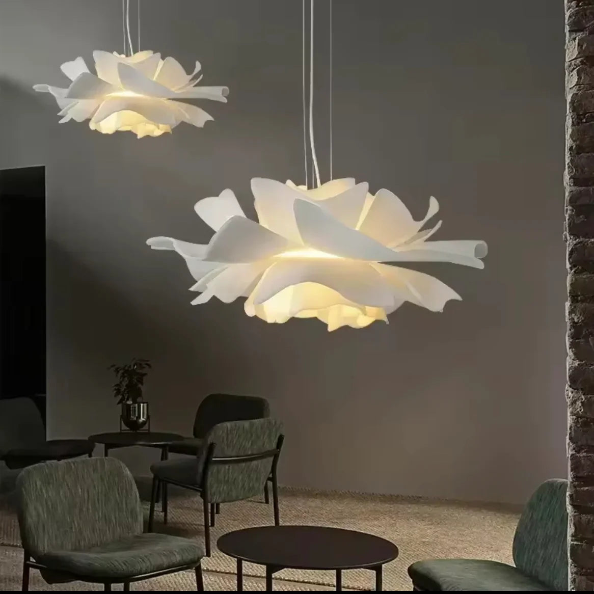 Imperial Lotus luxury floral LED pendant chandelier inspired by lotus design