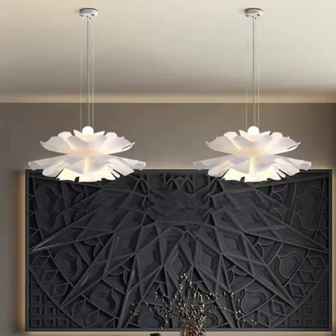 Imperial Lotus luxury floral LED pendant chandelier inspired by lotus design