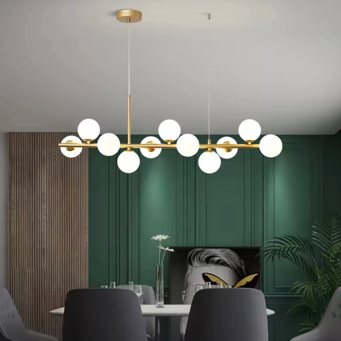 Nordic Globe Scandinavian glass globe LED chandelier