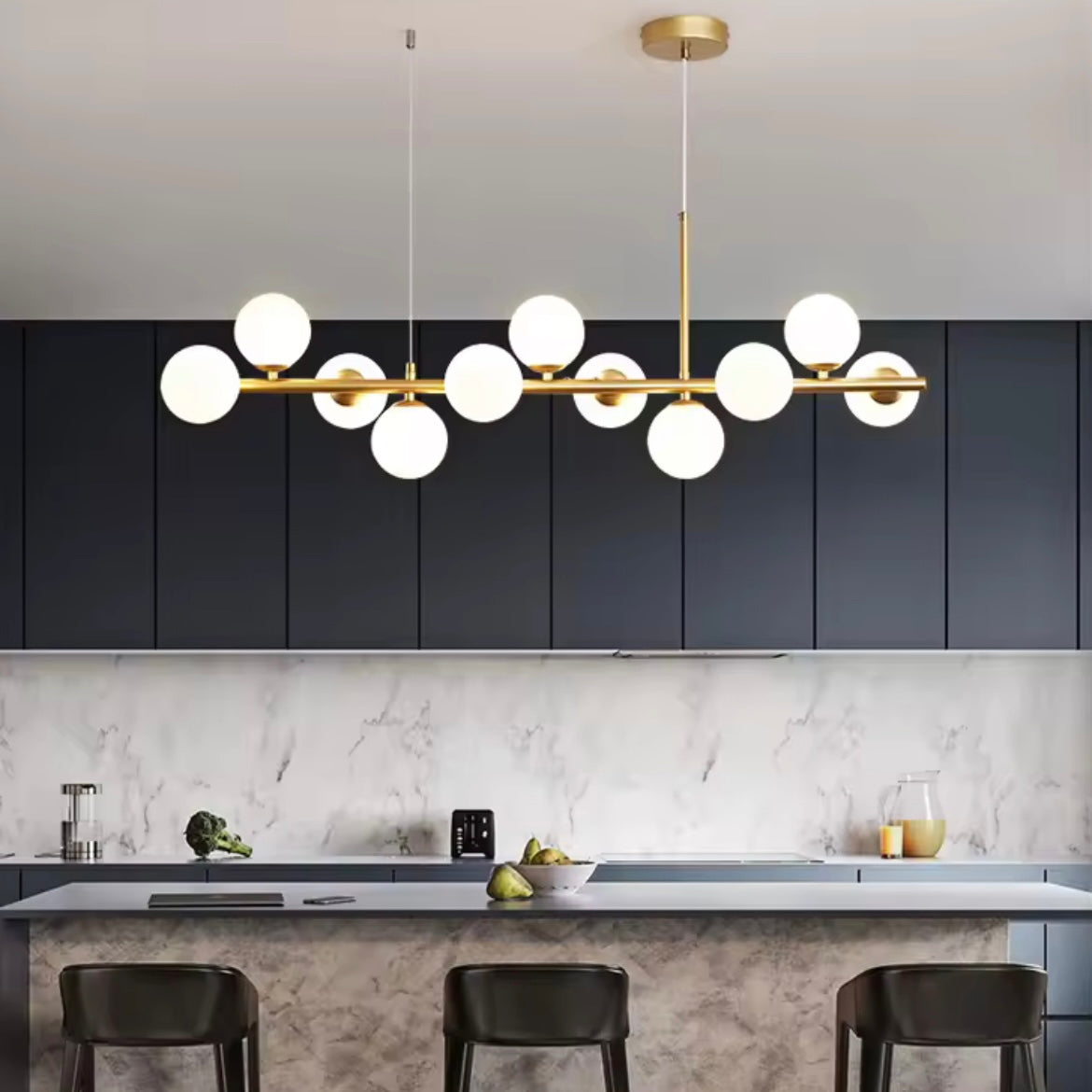 Nordic Globe Scandinavian glass globe LED chandelier